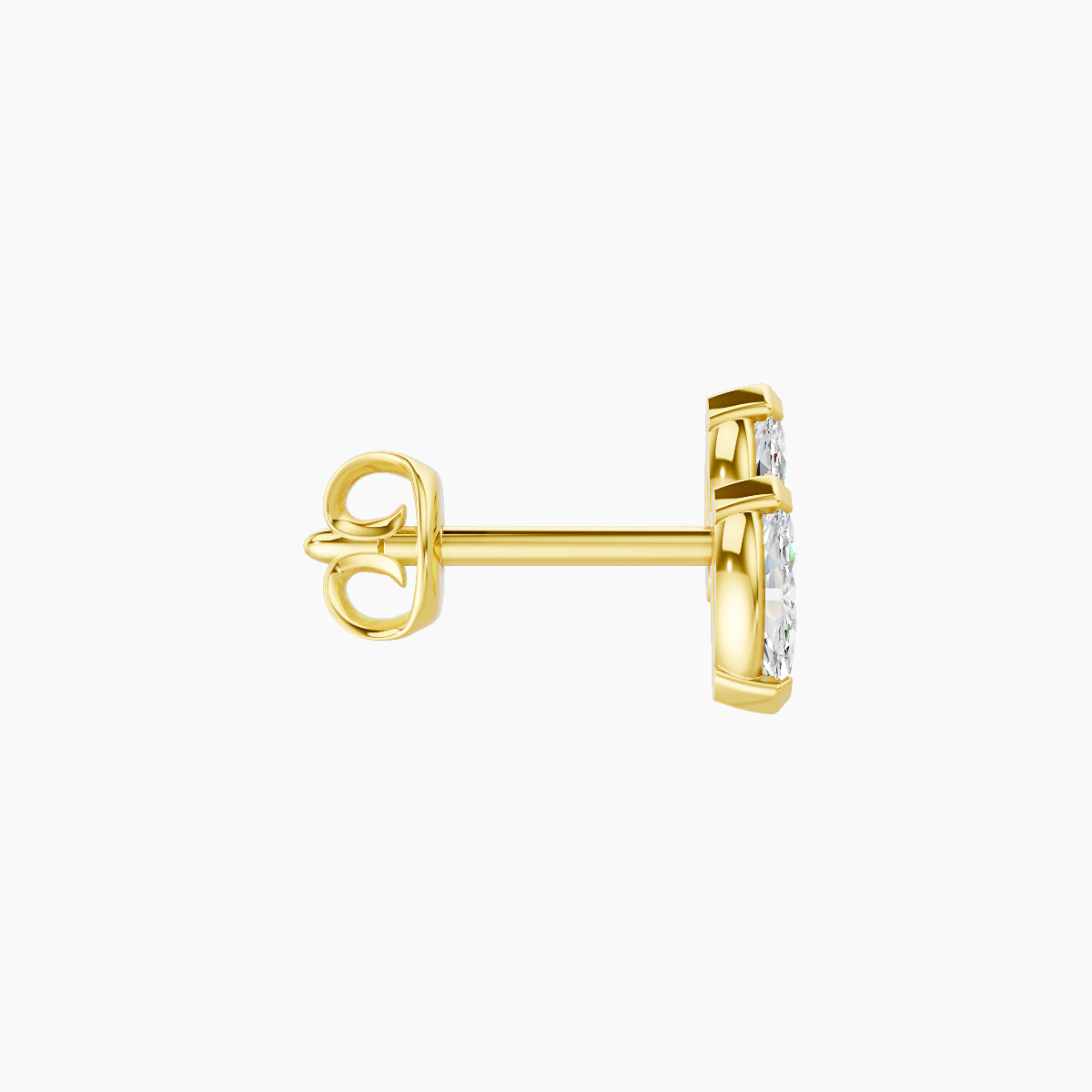 Freyja | 18k Yellow Gold 6.5 mm Diamond Earring
