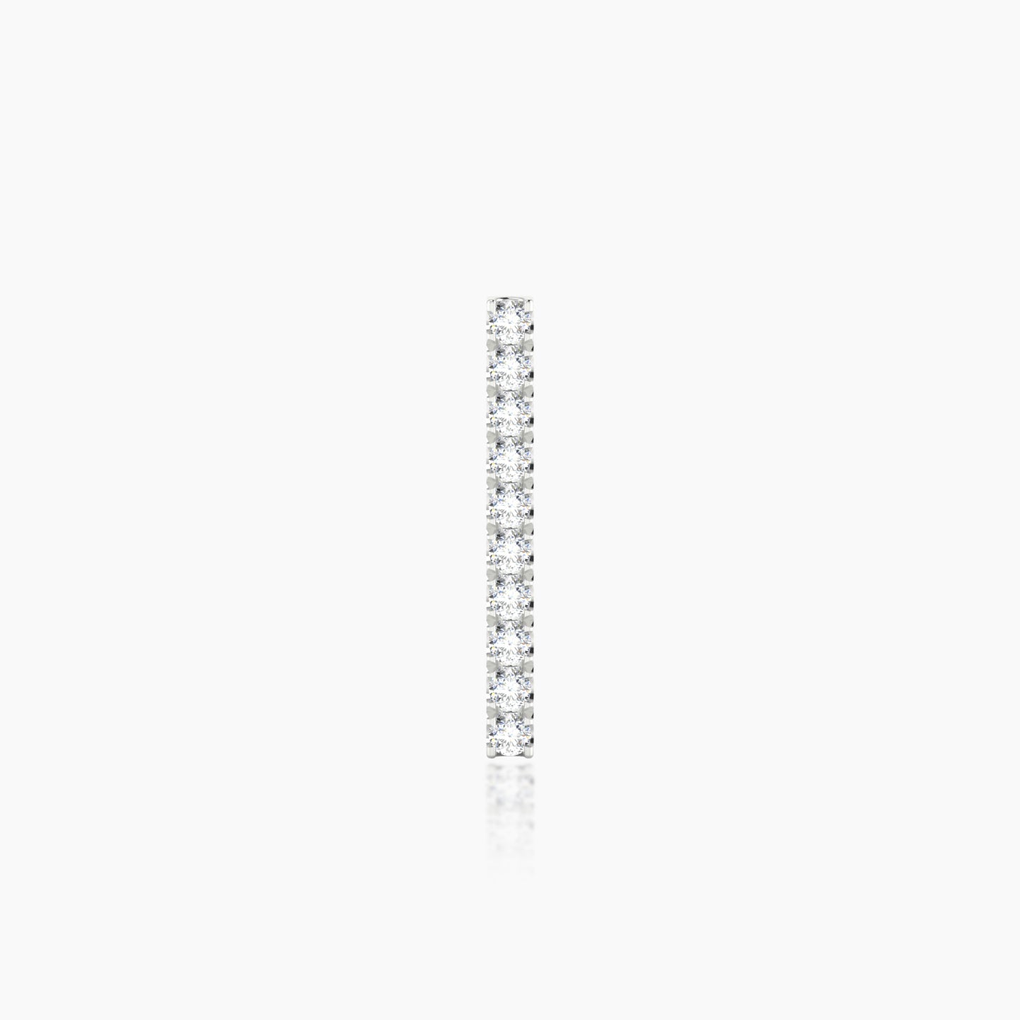 Gaia | 18k White Gold 12 mm 5 mm Bar Diamond Piercing