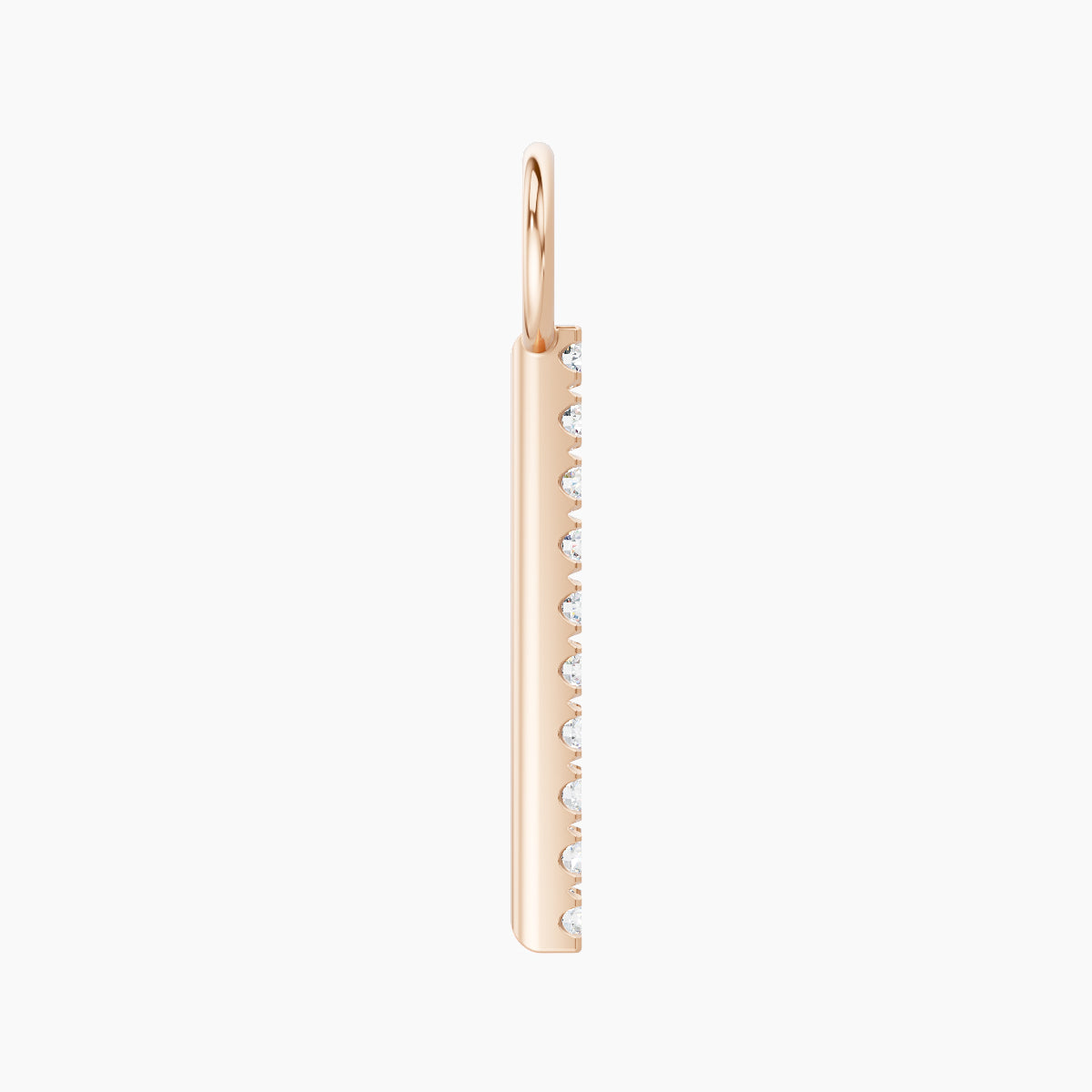 Gaia | 18k Rose Gold 12 mm Bar Diamond Charm