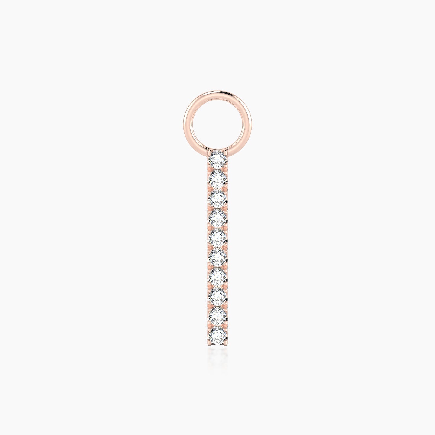 Gaia | 18k Rose Gold 12 mm Bar Diamond Charm