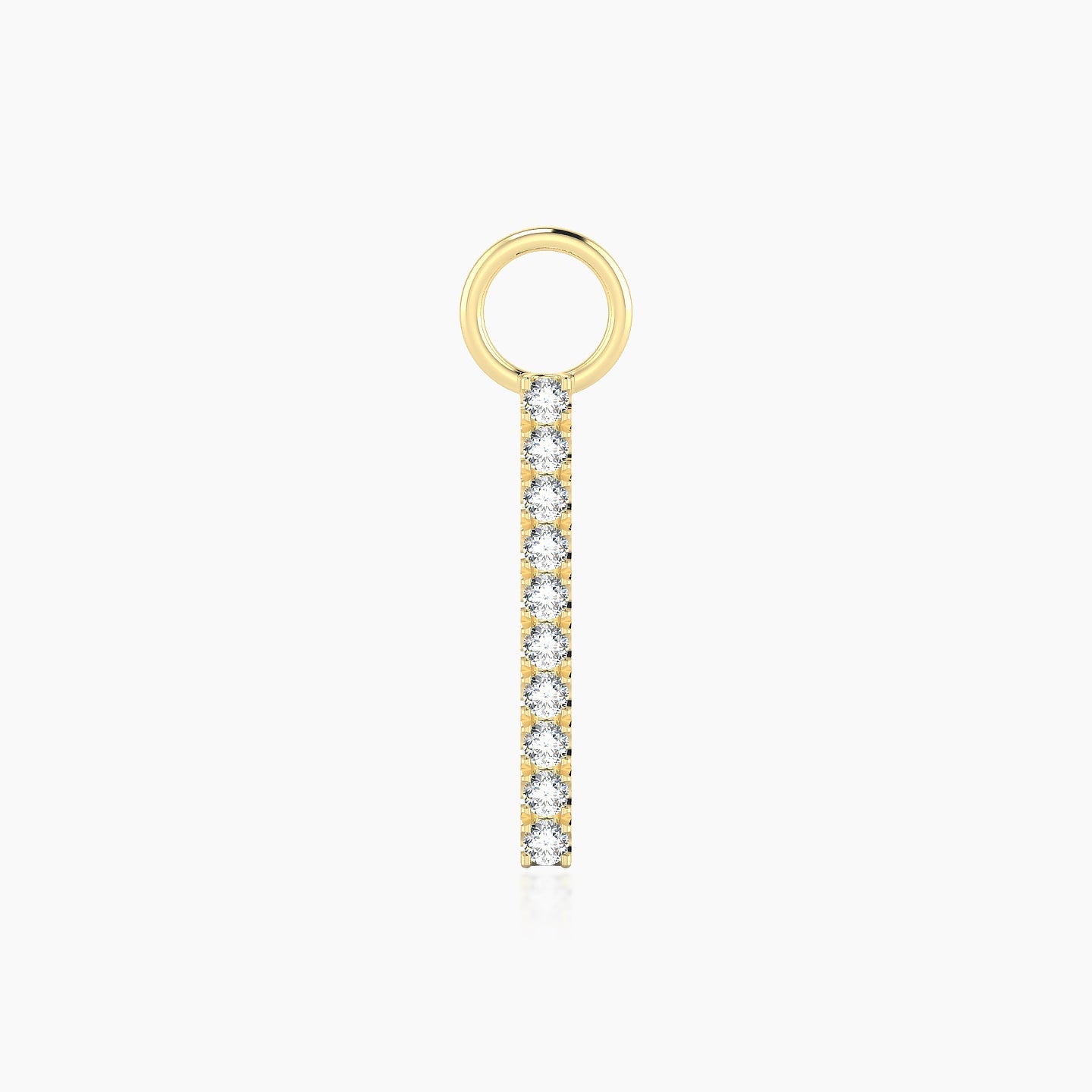 Gaia | 18k Yellow Gold 12 mm Bar Diamond Charm