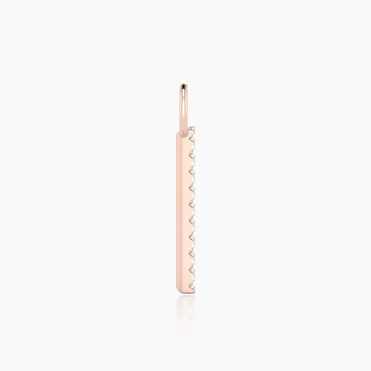 Gaia | 18k Rose Gold 12 mm Bar Diamond Charm