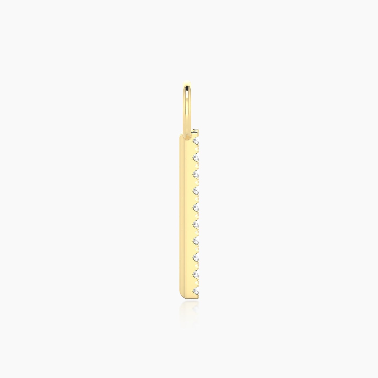 Gaia | 18k Yellow Gold 12 mm Bar Diamond Charm