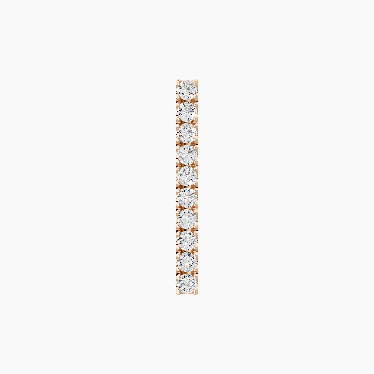 Gaia | 18k Rose Gold 12 mm Bar Diamond Earring