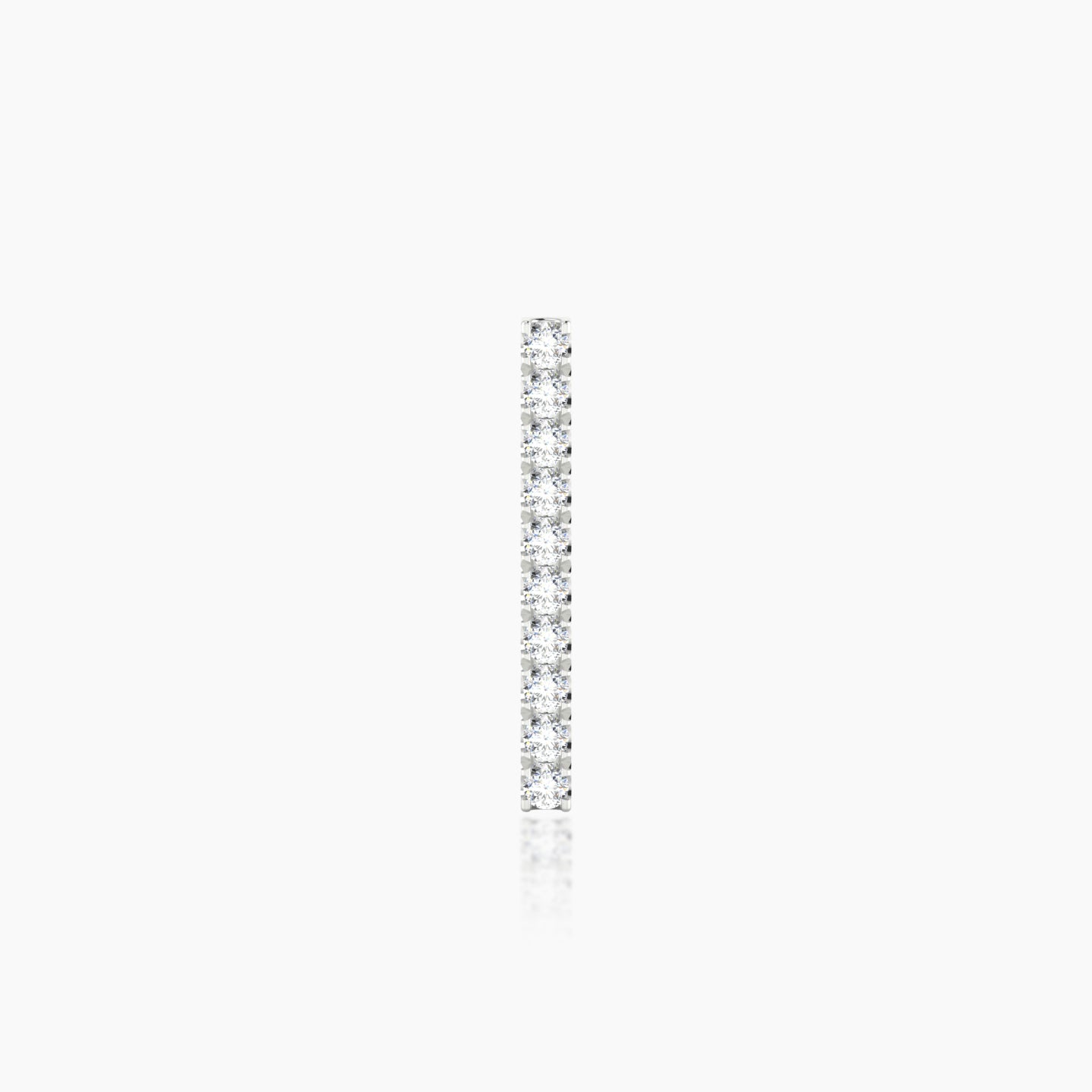 Gaia | 18k White Gold 12 mm Bar Diamond Earring