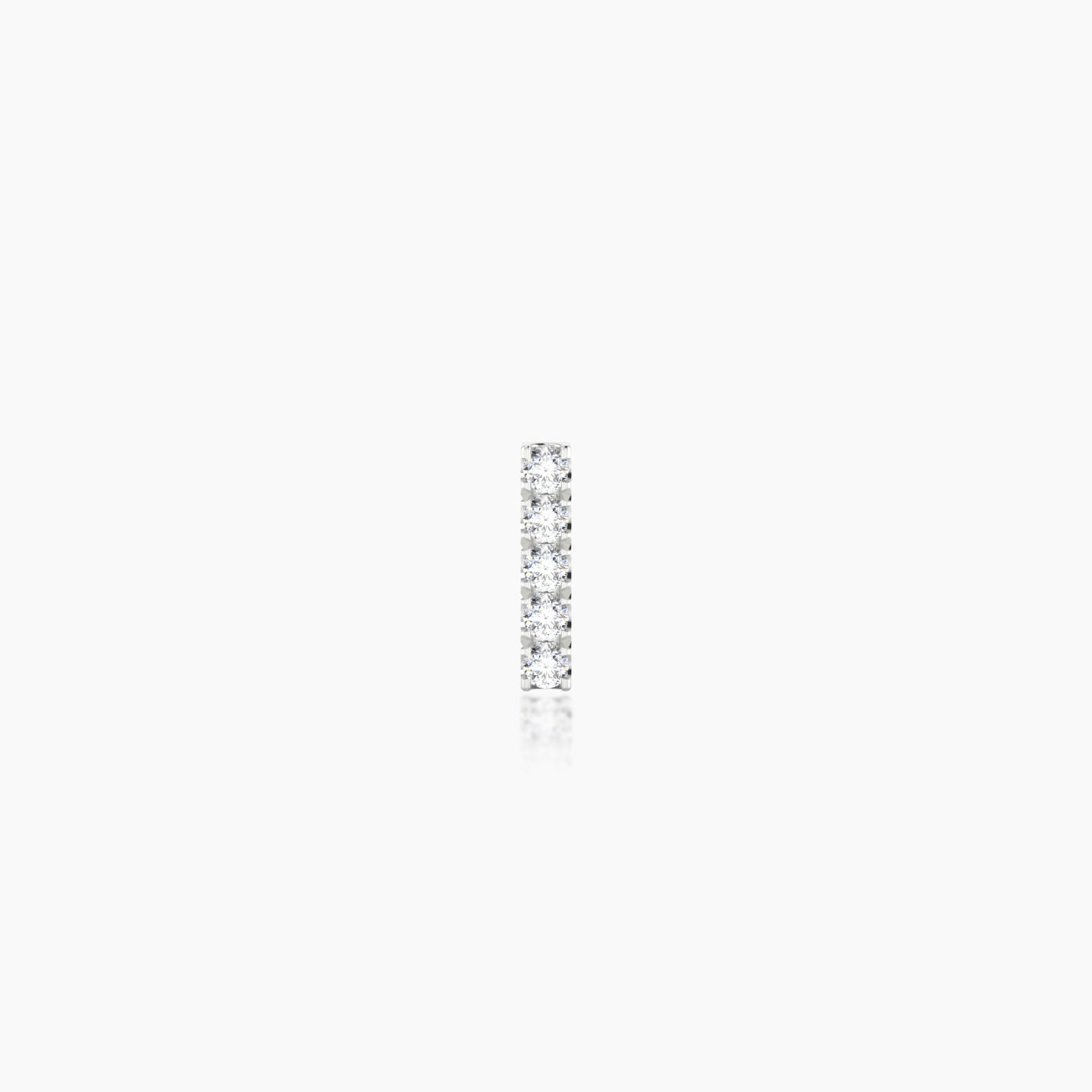 Gaia | 18k White Gold 6 mm 5 mm Bar Diamond Piercing