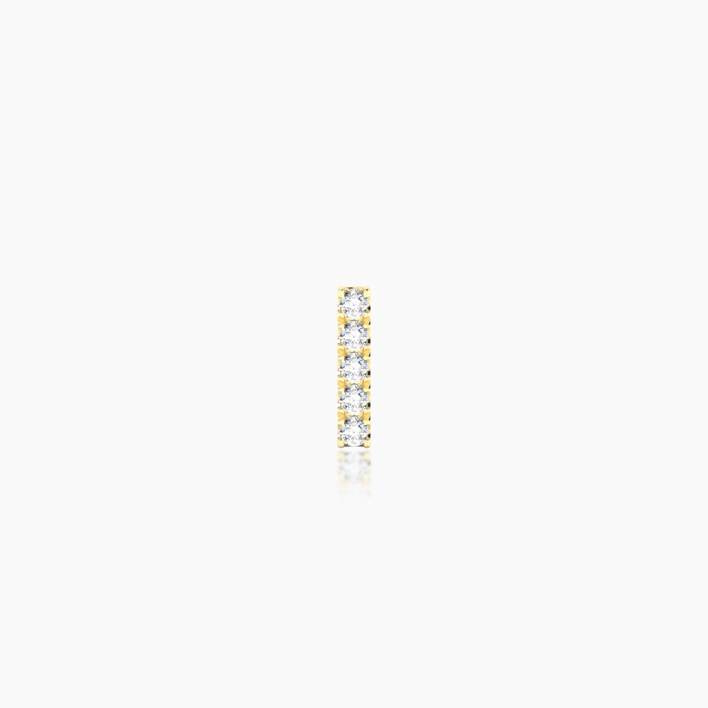 Gaia | 18k Yellow Gold 6 mm 5 mm Bar Diamond Piercing