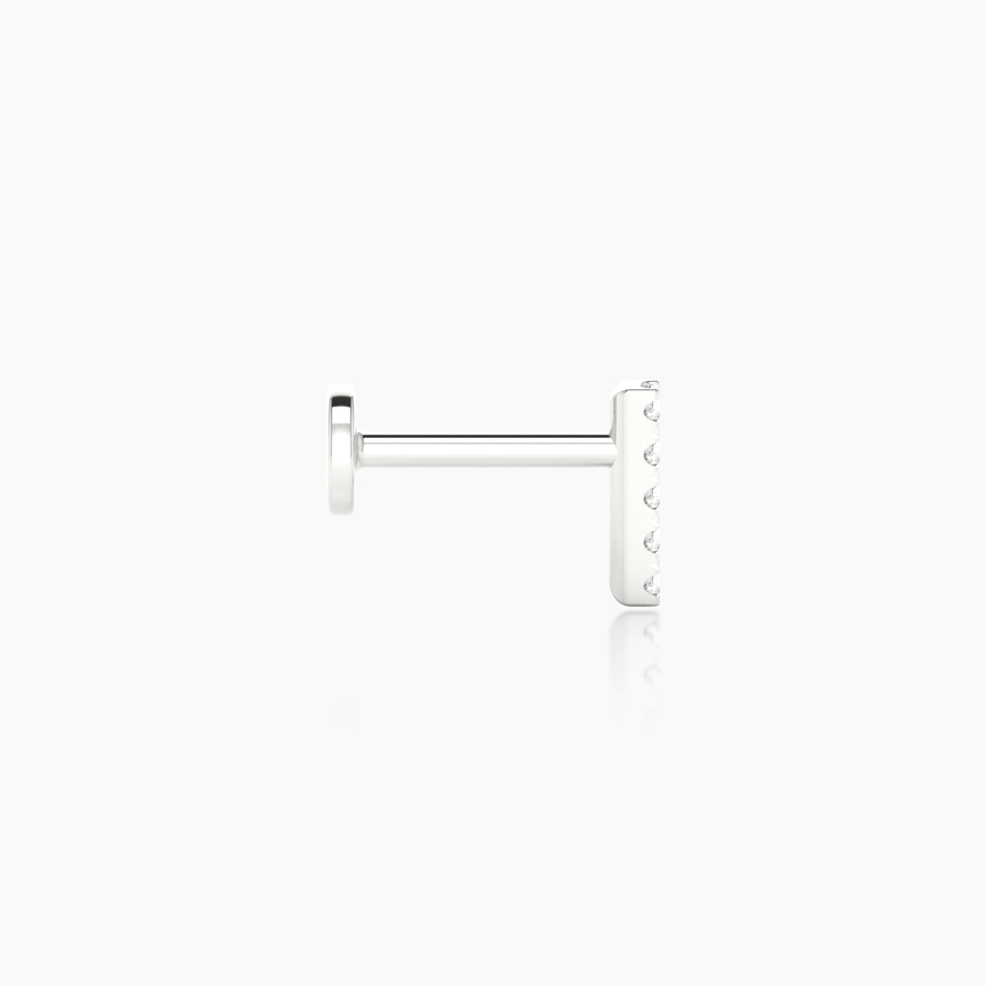 Gaia | 18k White Gold 6 mm 6.5 mm Bar Diamond Piercing