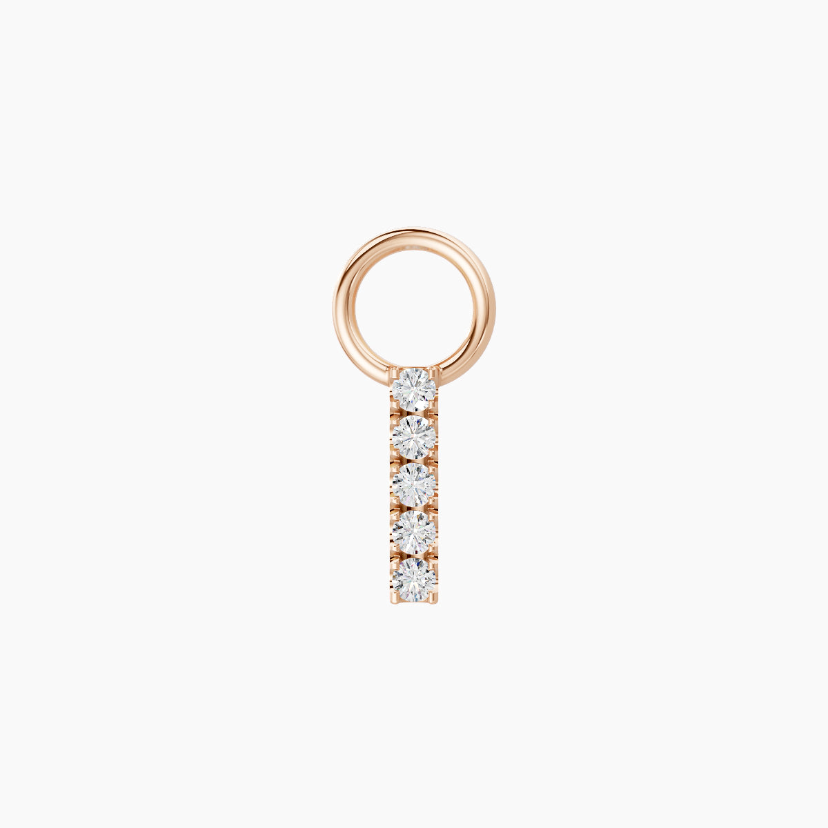 Gaia | 18k Rose Gold 6 mm Bar Diamond Charm