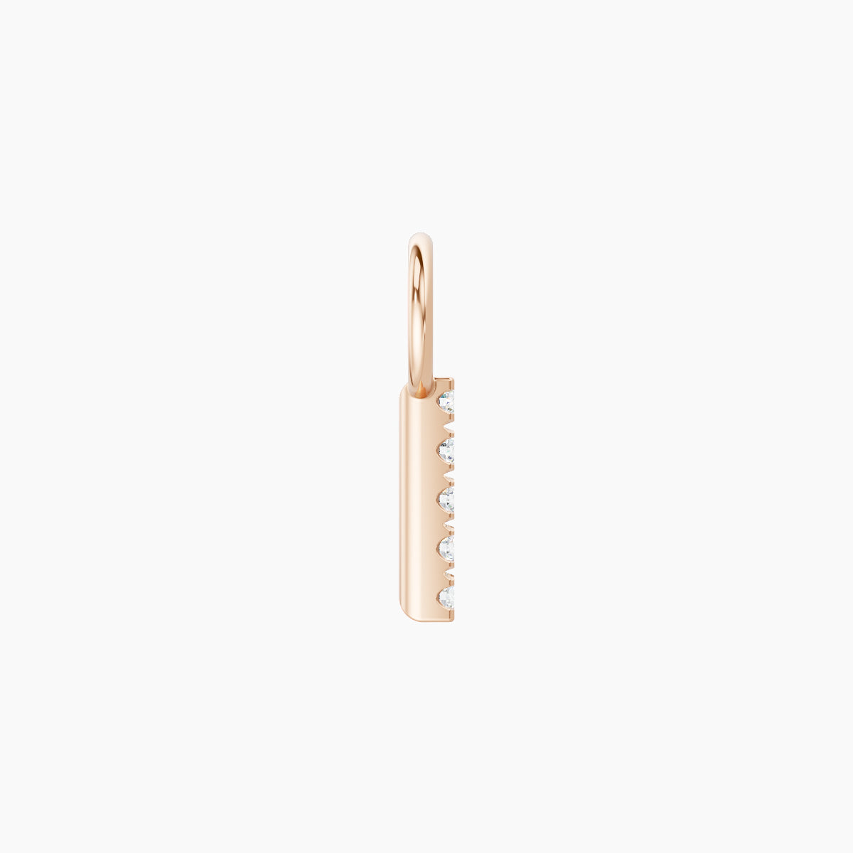 Gaia | 18k Rose Gold 6 mm Bar Diamond Charm