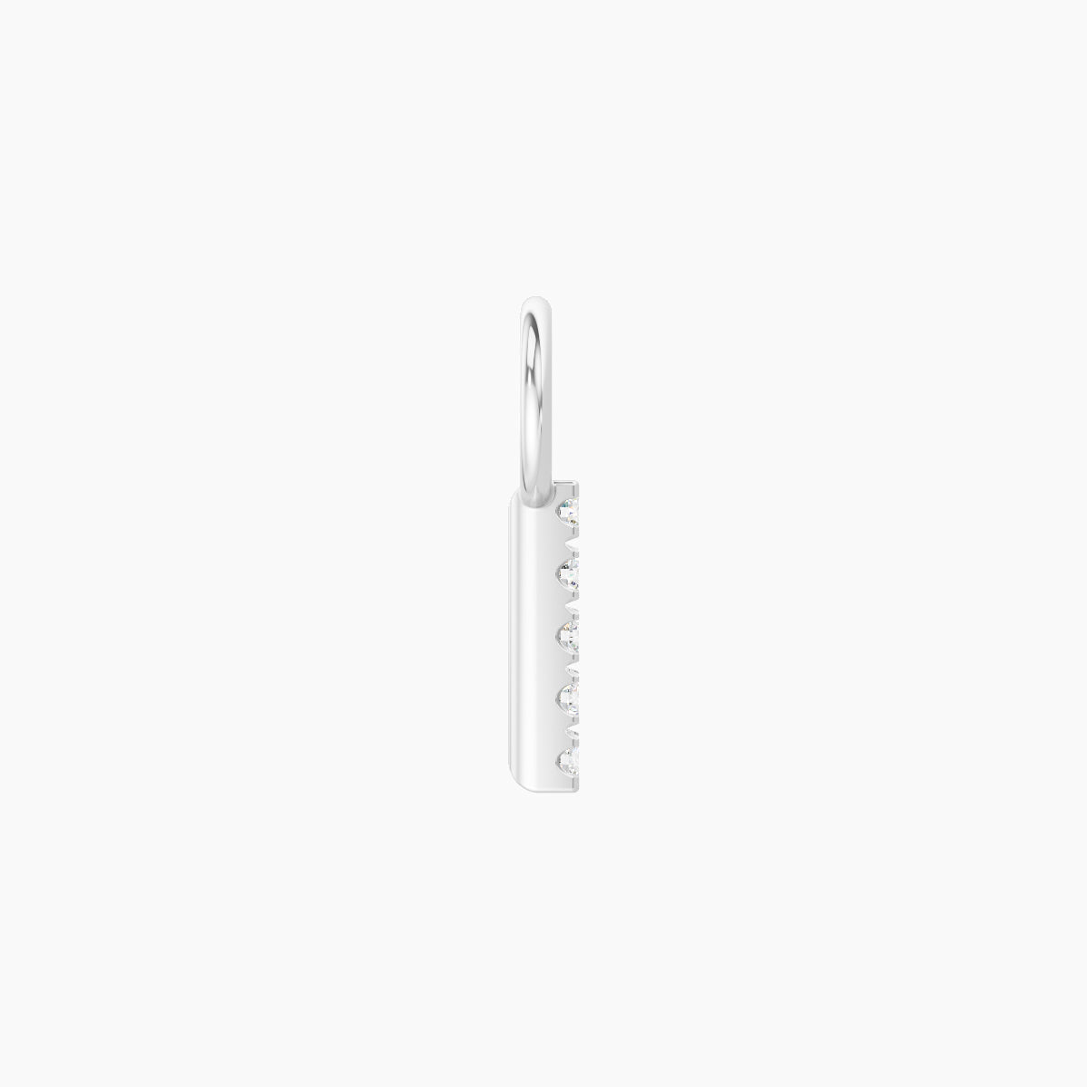 Gaia | 18k White Gold 6 mm Bar Diamond Charm
