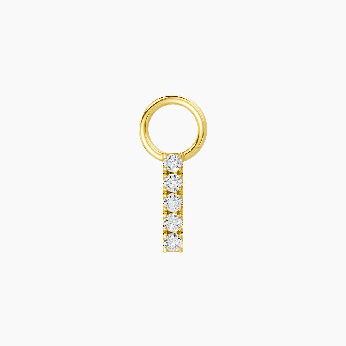 Gaia | 18k Yellow Gold 6 mm Bar Diamond Charm