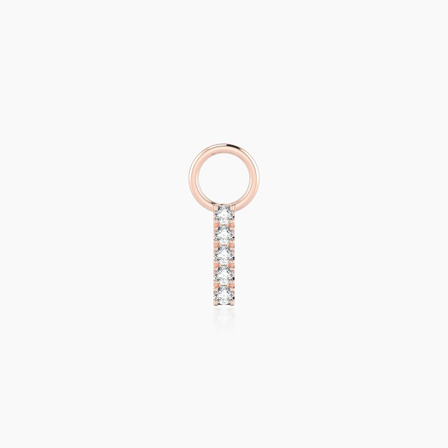 Gaia | 18k Rose Gold 6 mm Bar Diamond Charm