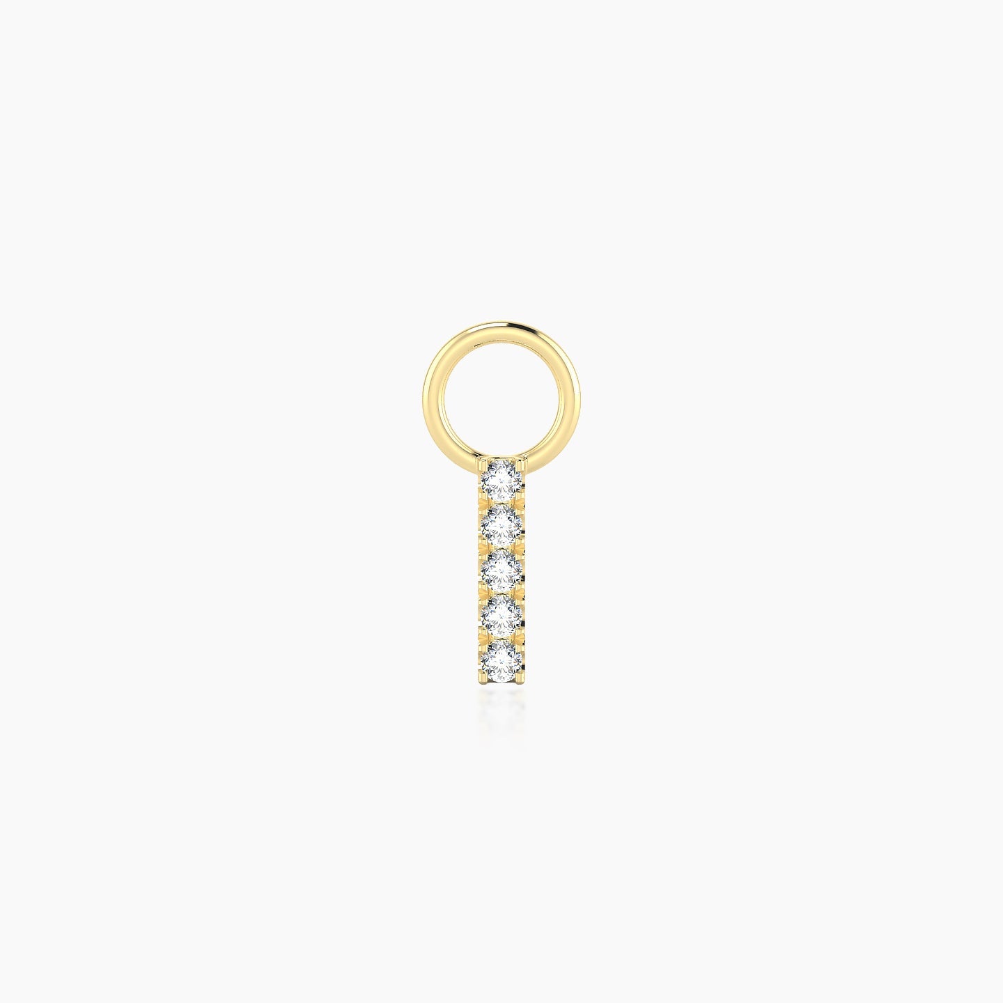 Gaia | 18k Yellow Gold 6 mm Bar Diamond Charm