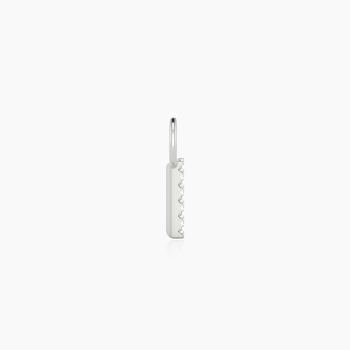 Gaia | 18k White Gold 6 mm Bar Diamond Charm