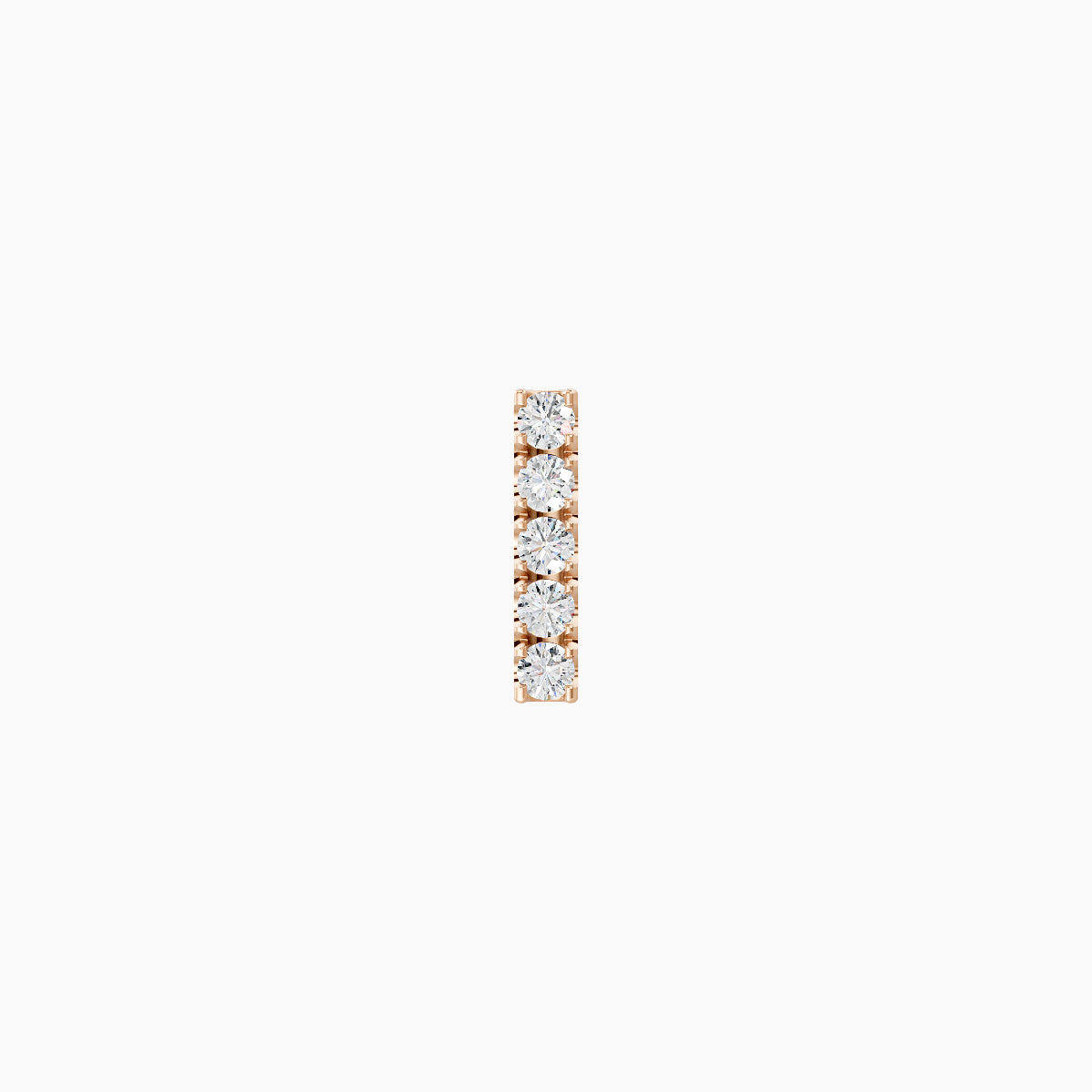 Gaia | 18k Rose Gold 6 mm Bar Diamond Earring