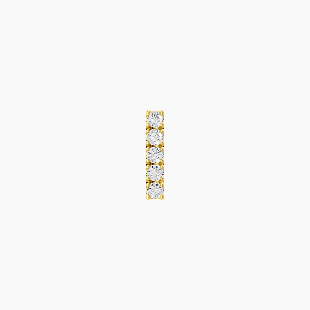 Gaia | 18k Yellow Gold 6 mm Bar Diamond Earring