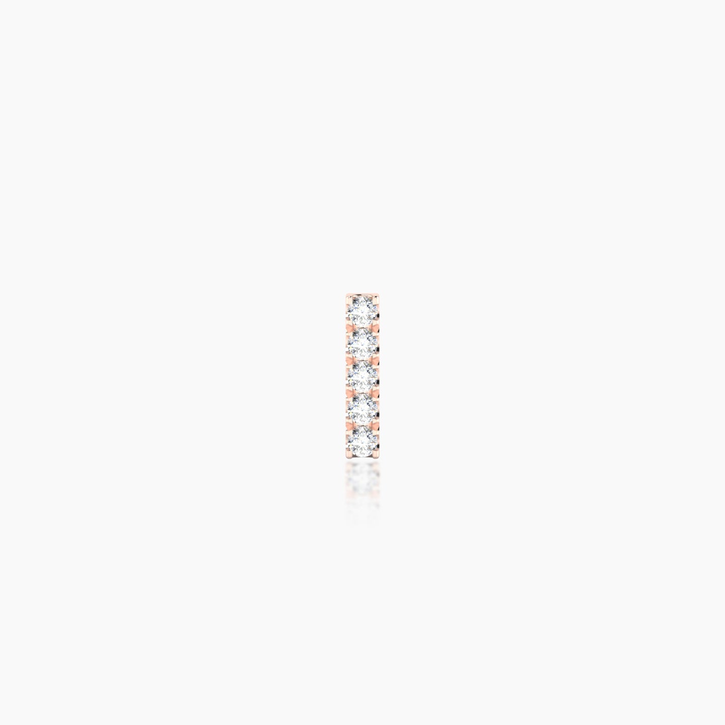 Gaia | 18k Rose Gold 6 mm Bar Diamond Earring
