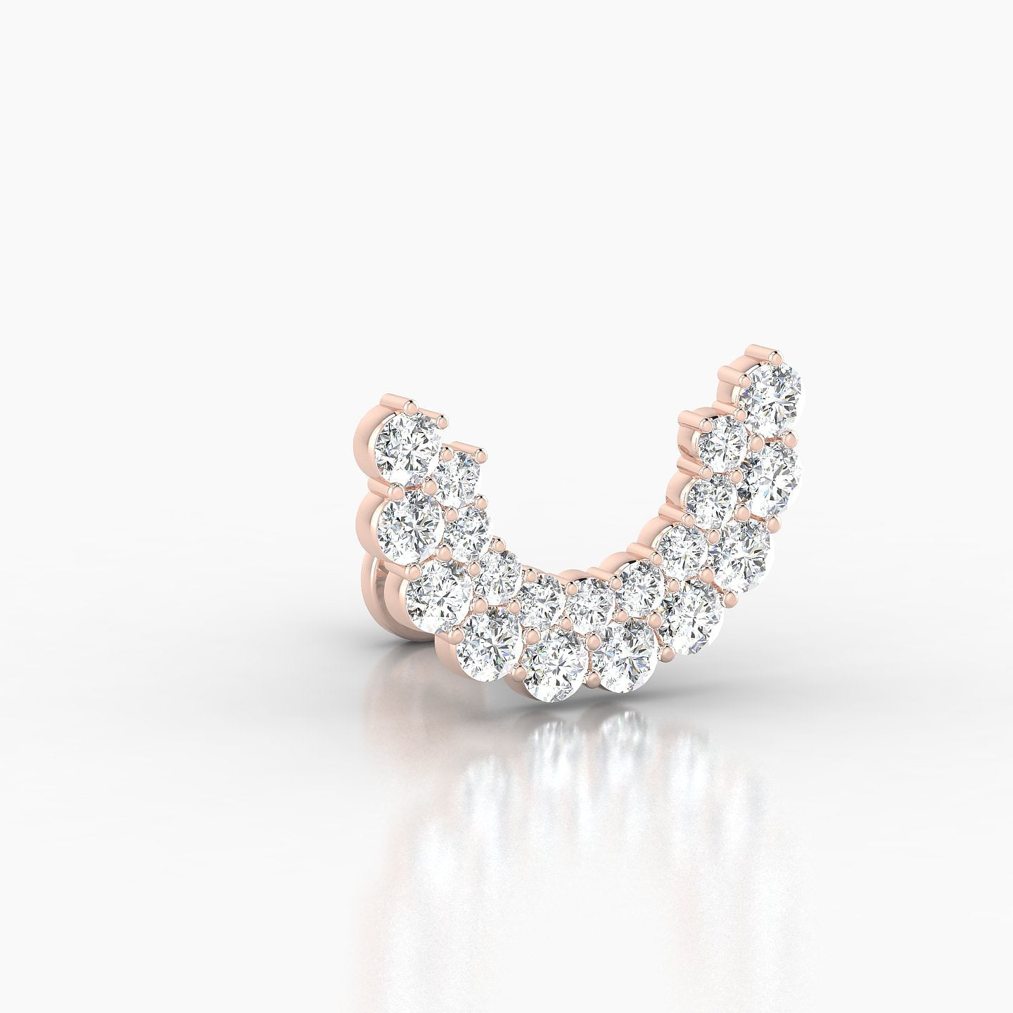 Galia | 18k Rose Gold Diamond Conch Piercing