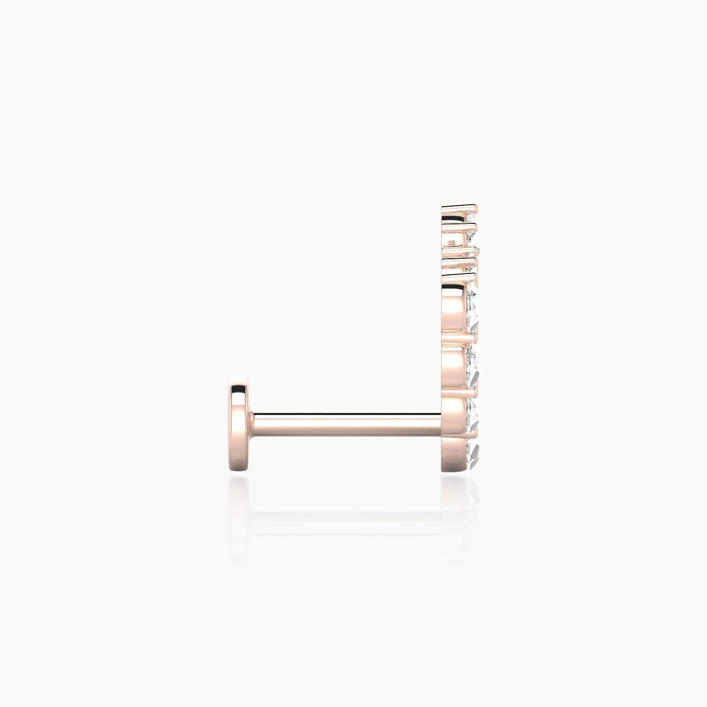 Galia | 18k Rose Gold Diamond Conch Piercing