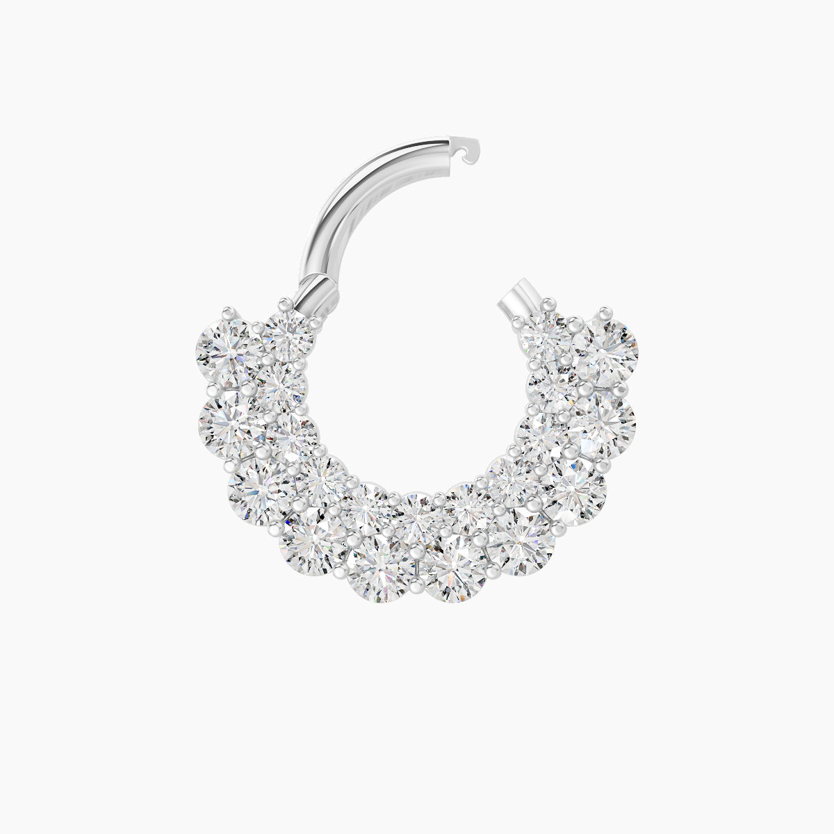 Galia | 18k White Gold 6.5 mm Diamond Daith Piercing