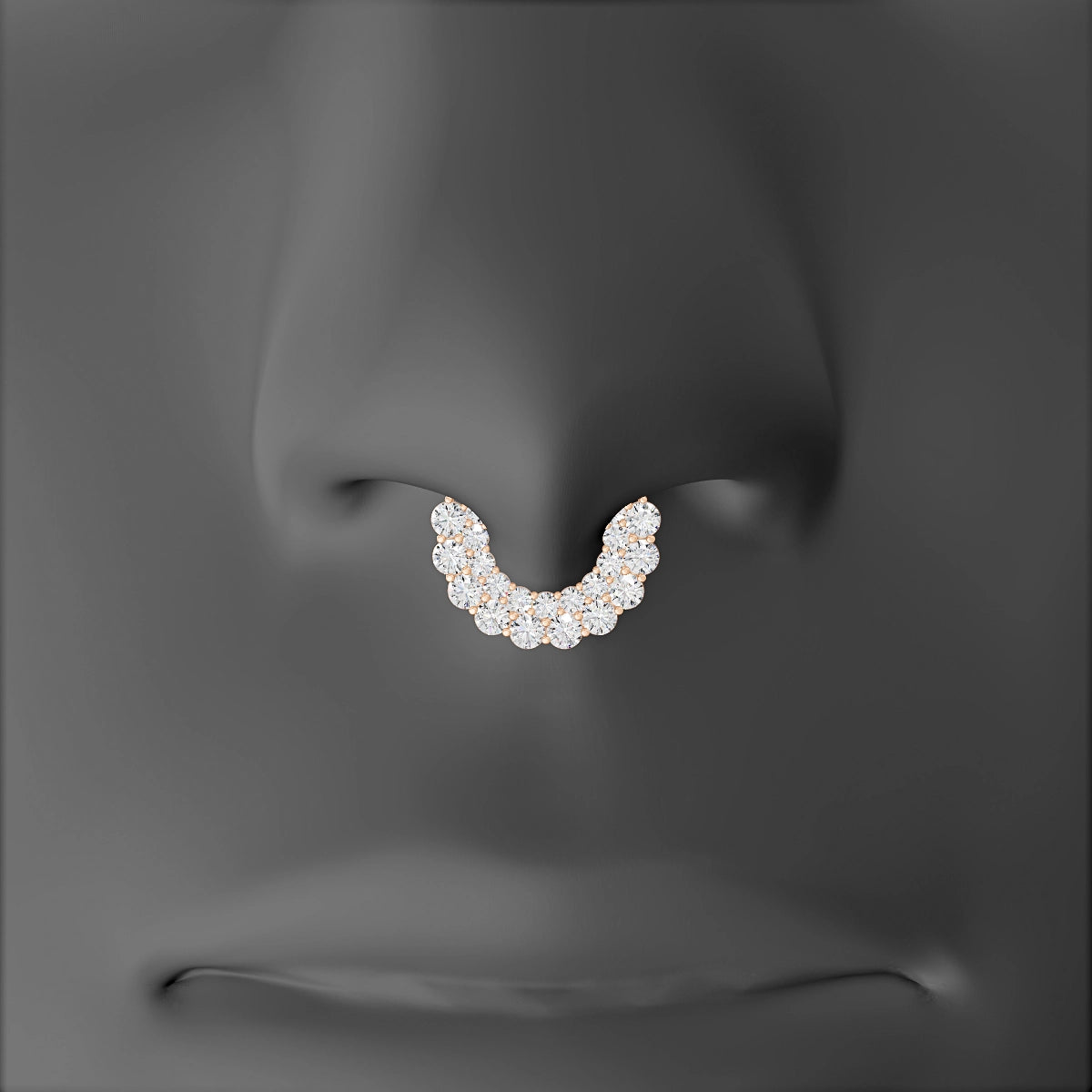 Galia | 18k Rose Gold 6.5 mm Diamond Septum Piercing
