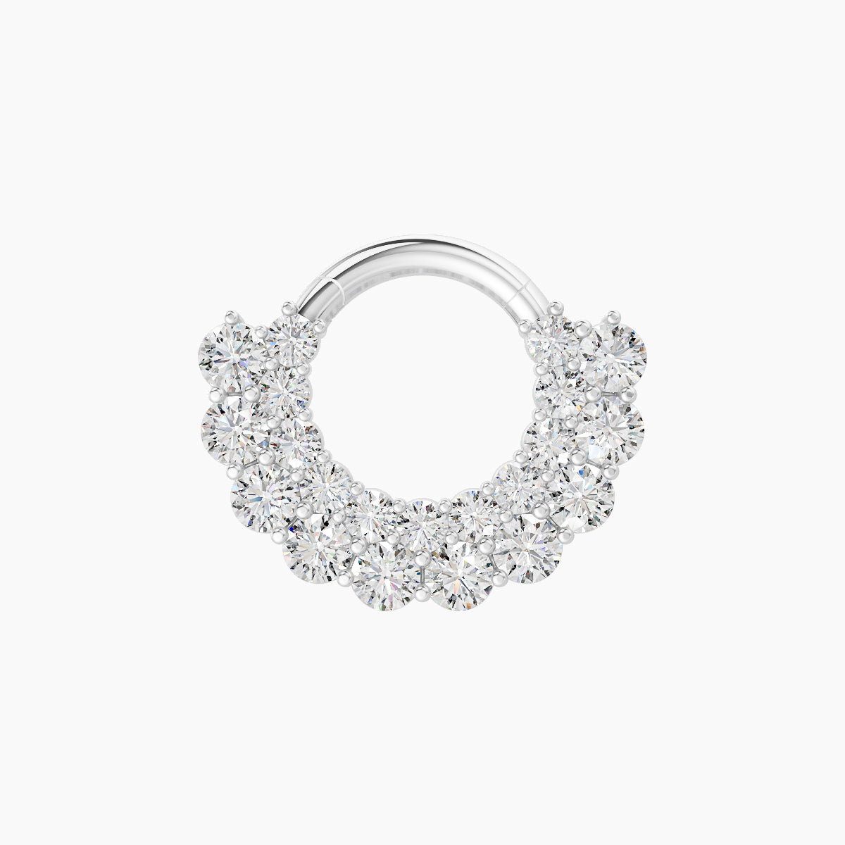 Galia | 18k White Gold 6.5 mm Diamond Septum Piercing