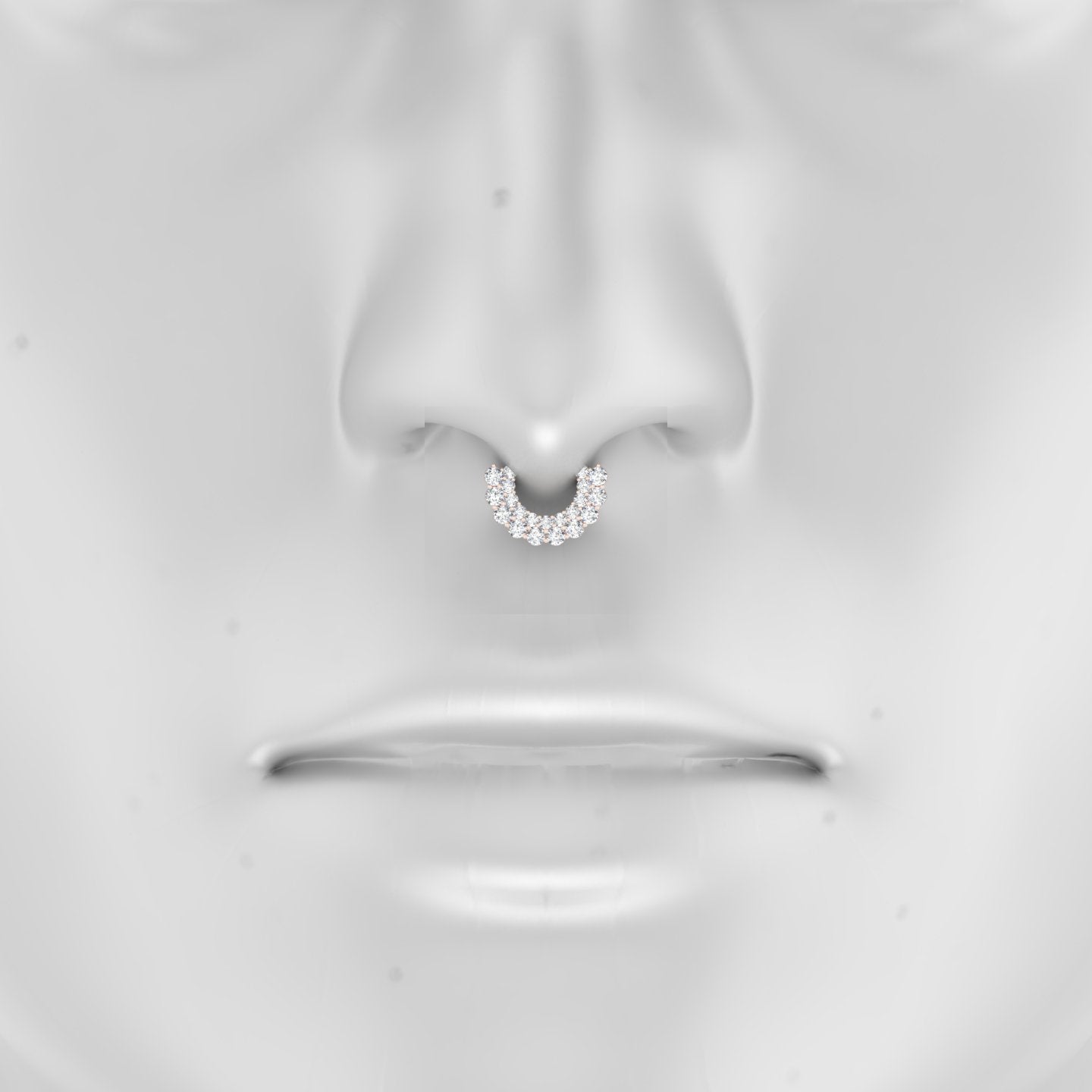 Galia | 18k Rose Gold 6.5 mm Diamond Septum Piercing