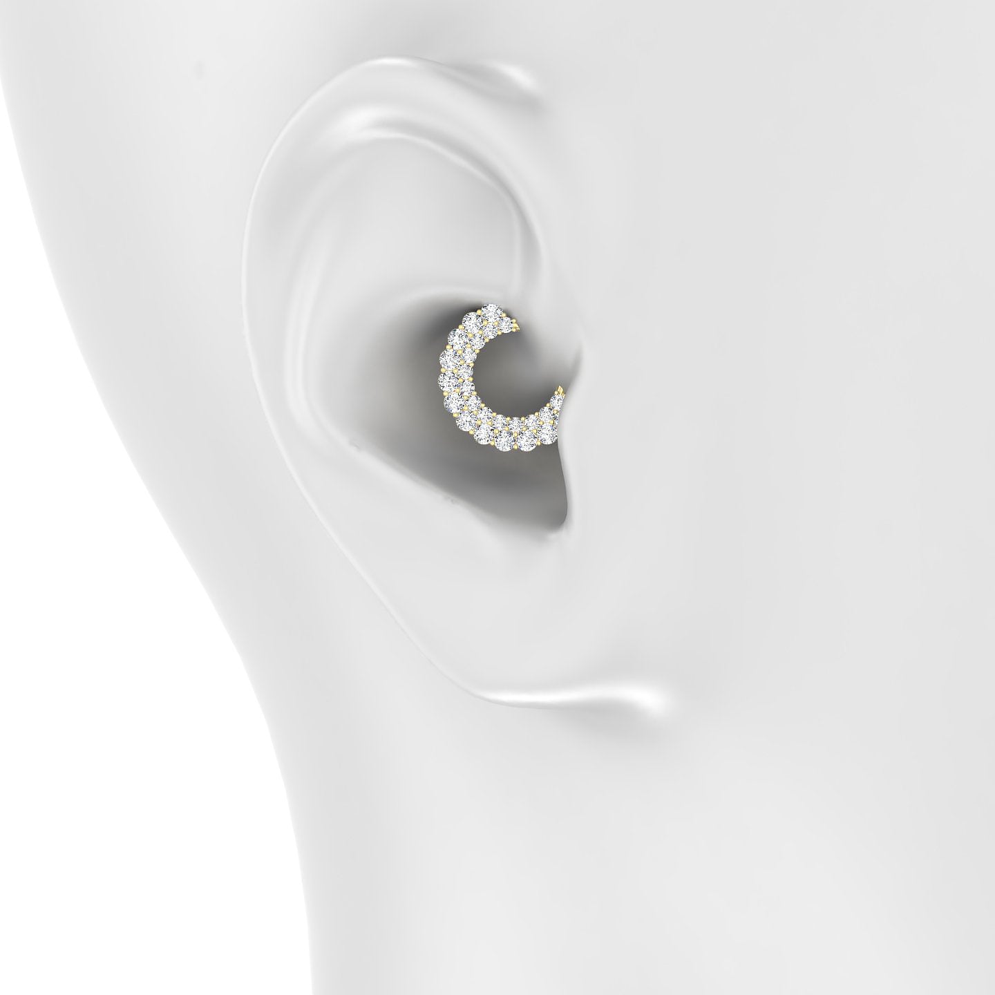 Galia | 18k Yellow Gold 8 mm Diamond Daith Piercing