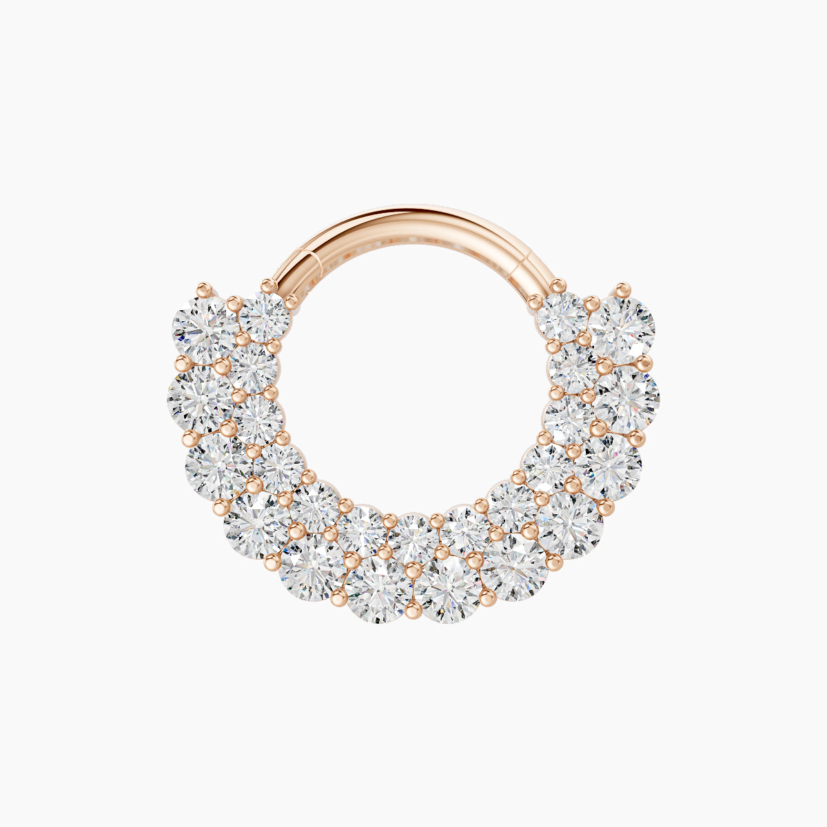 Galia | 18k Rose Gold 8 mm Diamond Septum Piercing