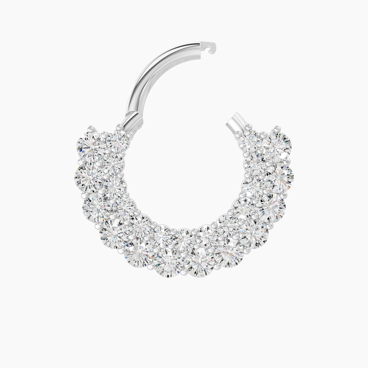 Galia | 18k White Gold 8 mm Diamond Septum Piercing