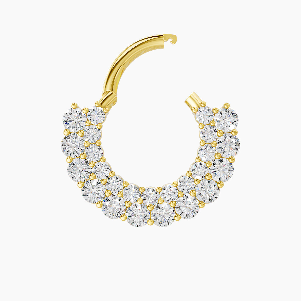 Galia | 18k Yellow Gold 8 mm Diamond Septum Piercing