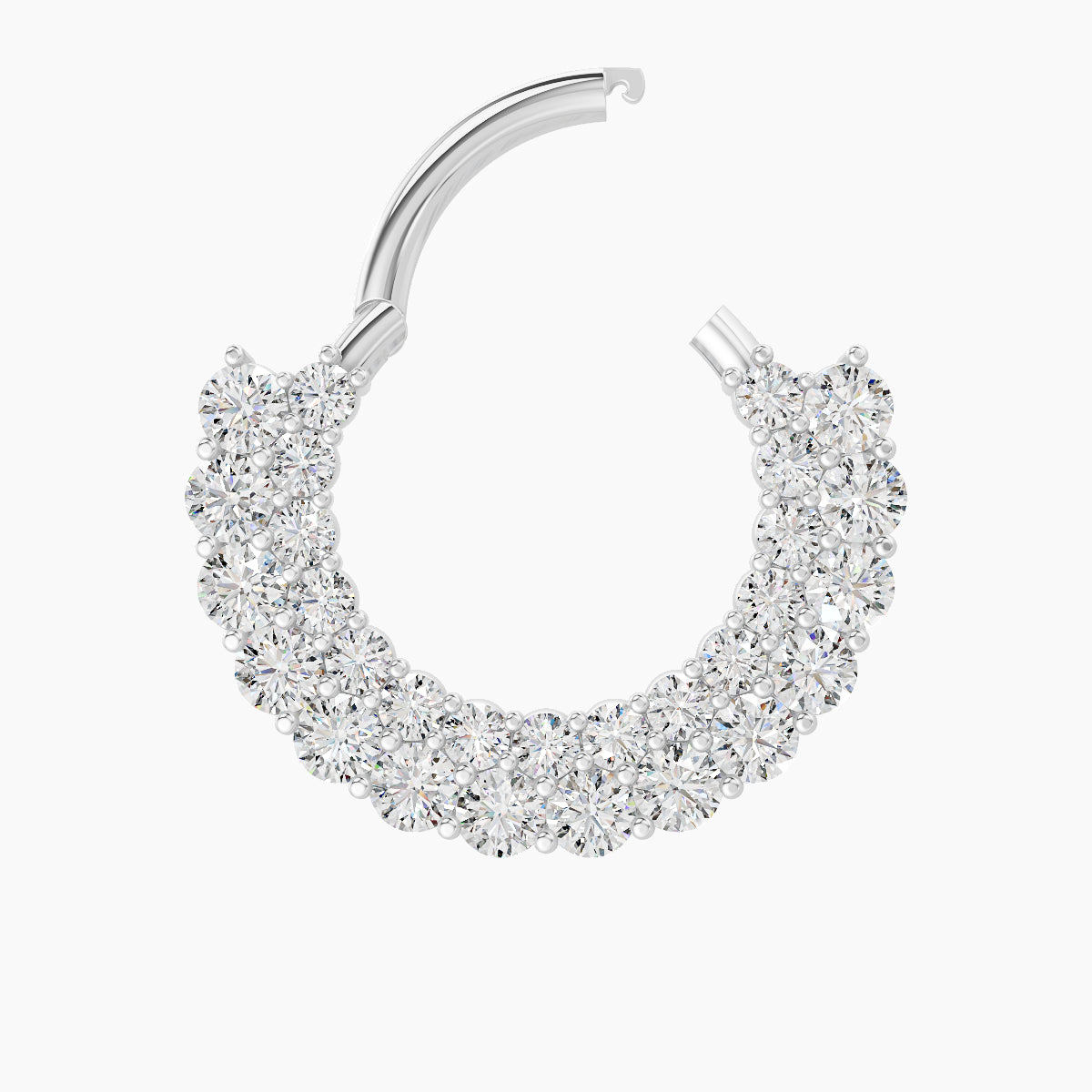 Galia | 18k White Gold 9.5 mm Diamond Daith Piercing
