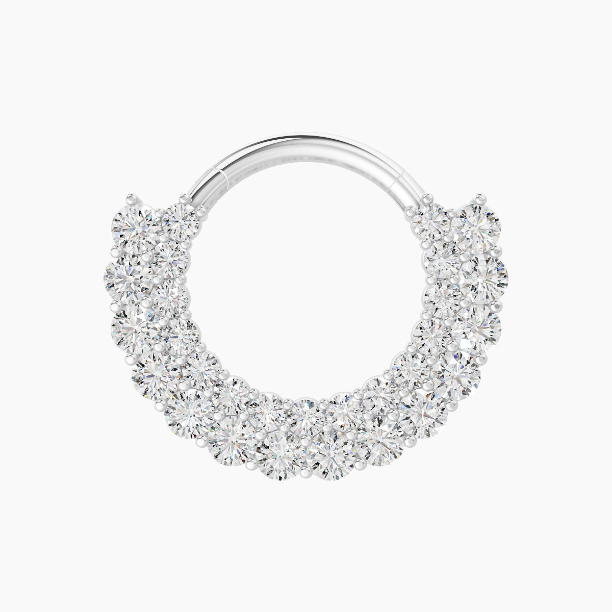 Galia | 18k White Gold 9.5 mm Diamond Septum Piercing
