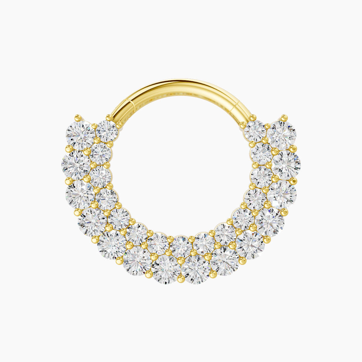 Galia | 18k Yellow Gold 9.5 mm Diamond Septum Piercing