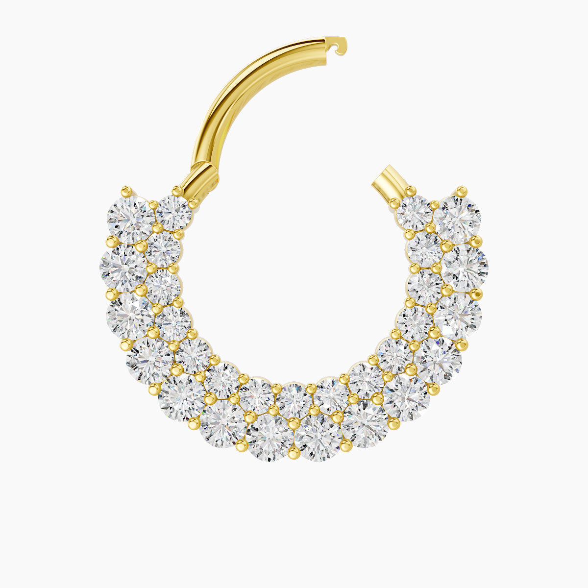Galia | 18k Yellow Gold 9.5 mm Diamond Septum Piercing