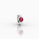 Grace | Piercing Créole Trilogie Rond Rubis & Diamant