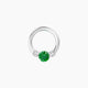 Grace | Trilogy Round Emerald & Diamond Daith Piercing