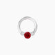 Grace | Piercing Daith Trilogie Rond Rubis & Diamant