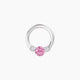 Grace | Trilogy Round Pink Sapphire & Diamond Septum Piercing