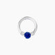 Grace | Trilogy Round Sapphire & Diamond Septum Piercing