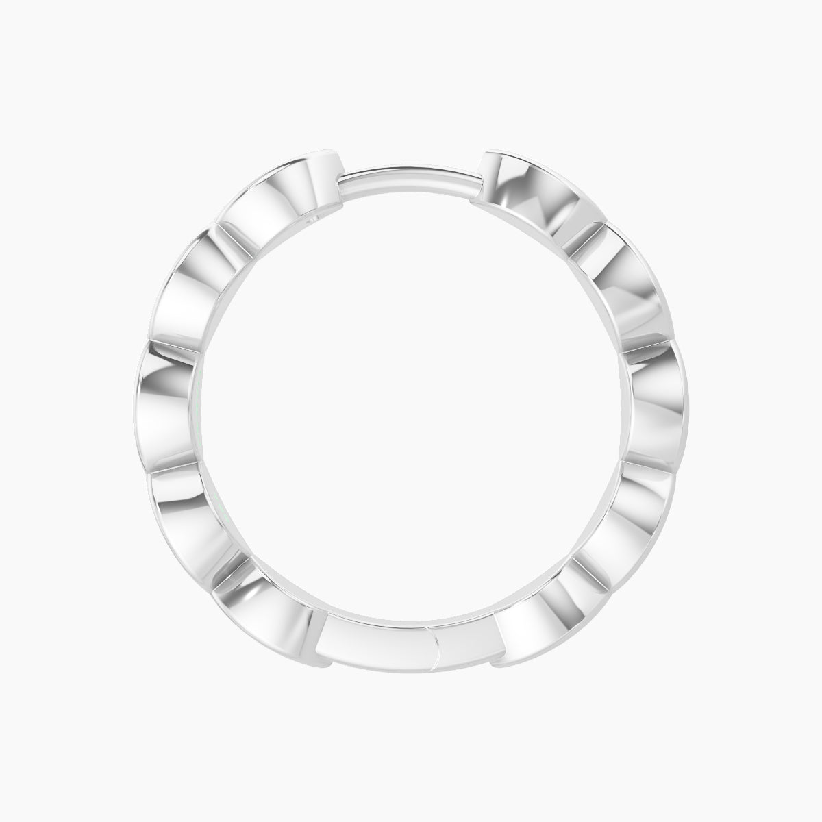 Hathor | 18k White Gold 11 mm Emerald Hoop Piercing