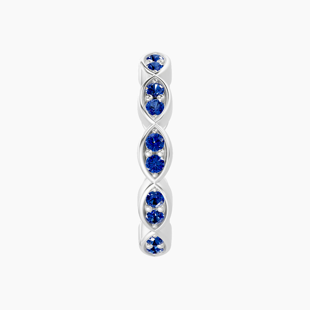 Hathor | 18k White Gold 11 mm Sapphire Hoop Piercing