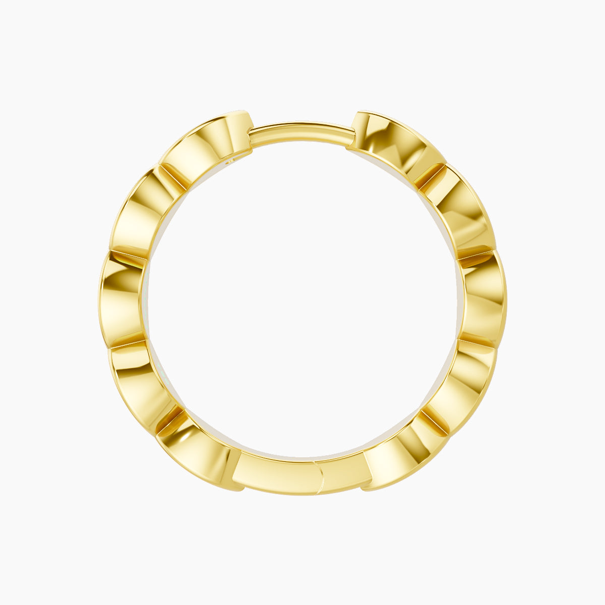 Hathor | 18k Yellow Gold 11 mm Emerald Hoop Piercing