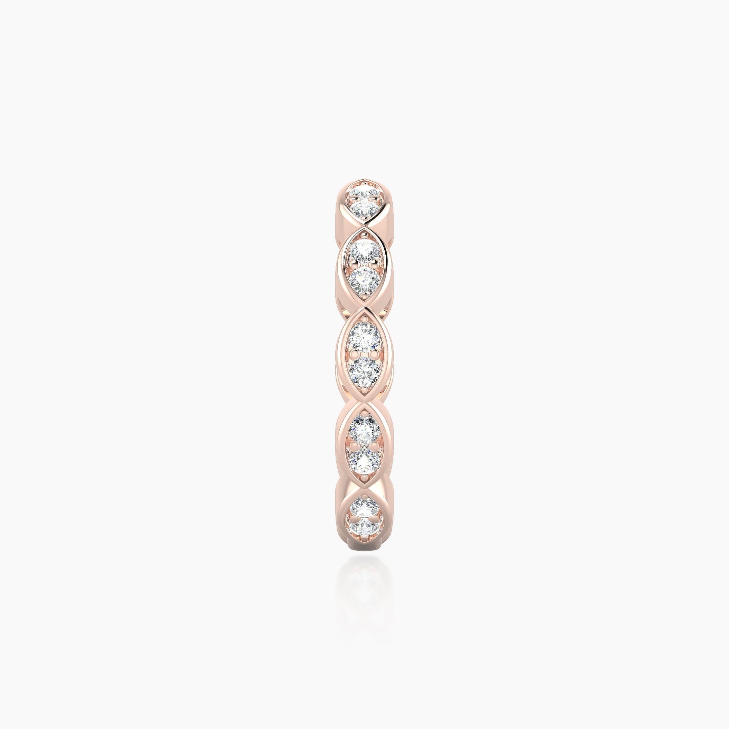 Hathor | 18k Rose Gold 11 mm Diamond Hoop Piercing