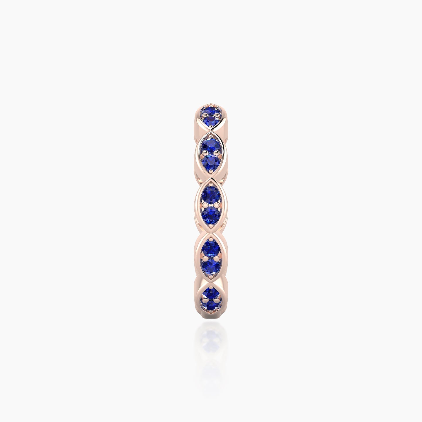 Hathor | 18k Rose Gold 11 mm Sapphire Hoop Piercing