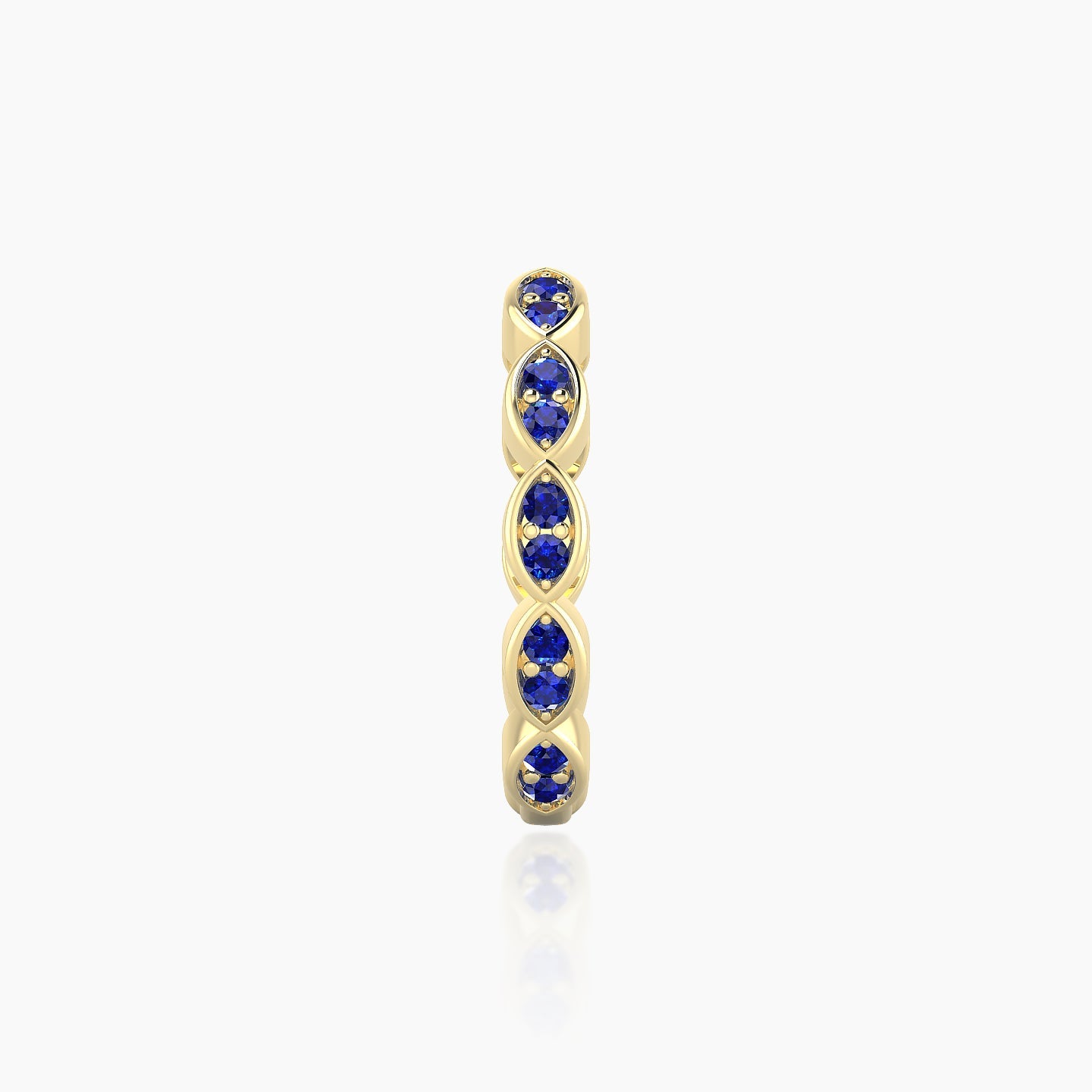 Hathor | 18k Yellow Gold 11 mm Sapphire Hoop Piercing