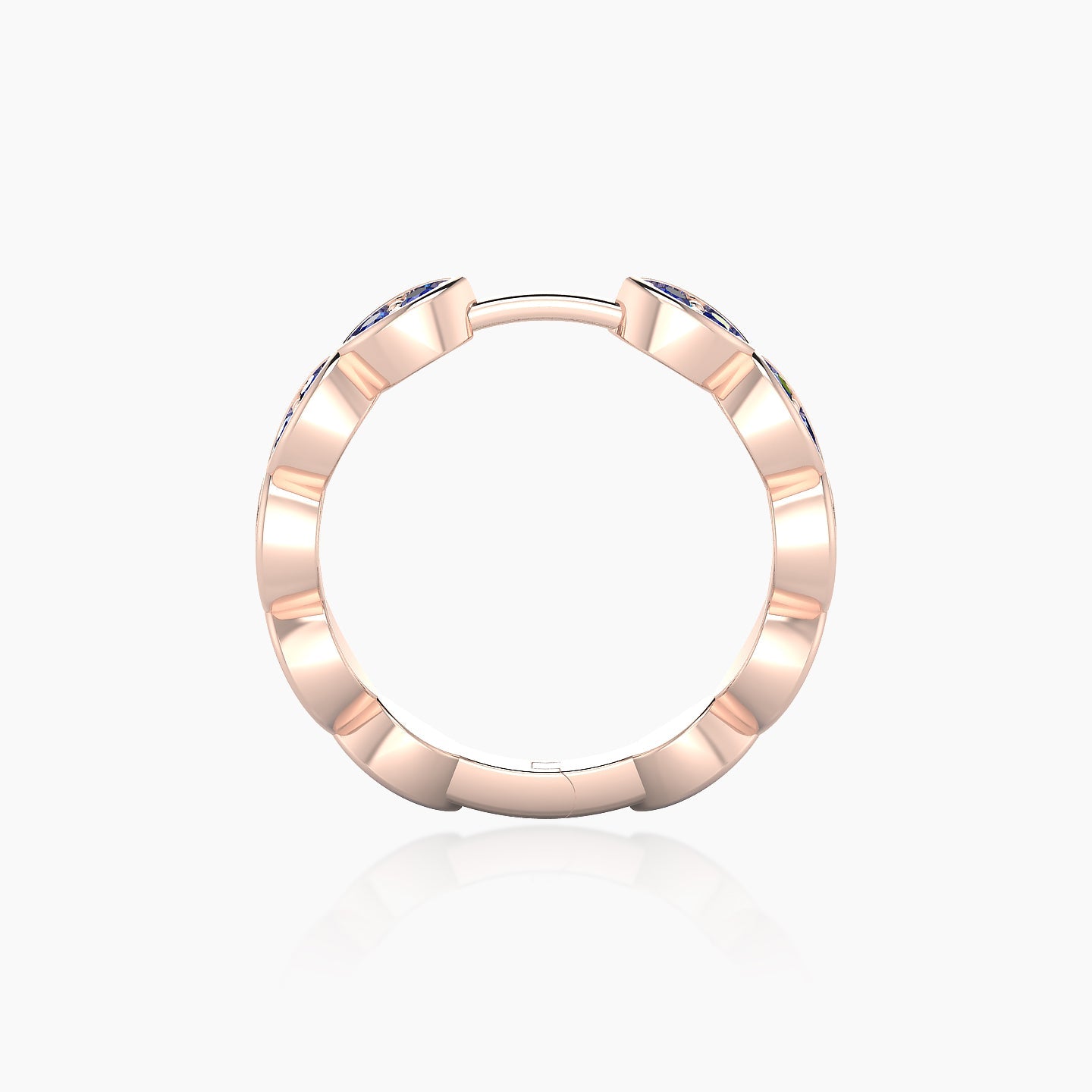 Hathor | 18k Rose Gold 11 mm Sapphire Hoop Piercing