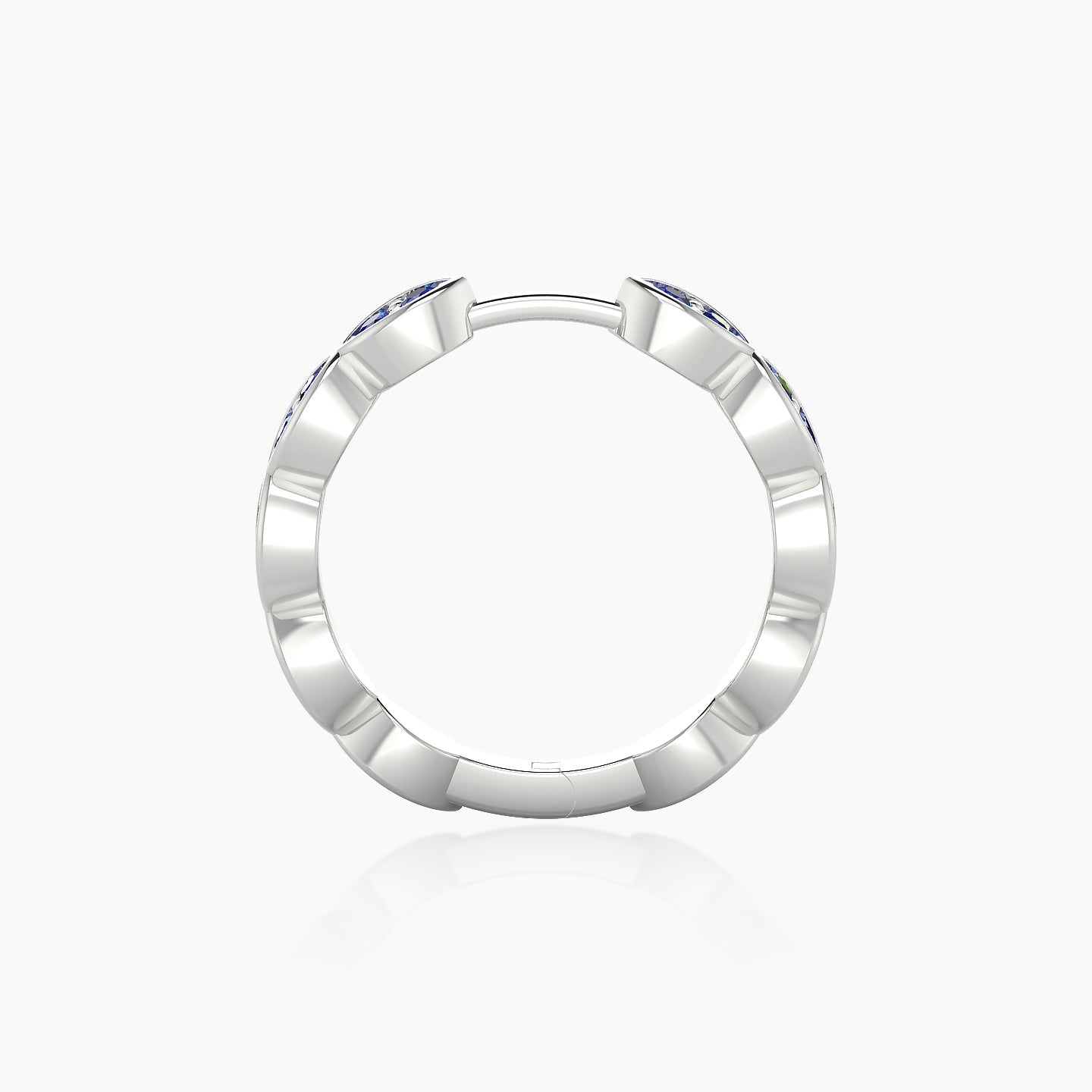 Hathor | 18k White Gold 11 mm Sapphire Hoop Piercing