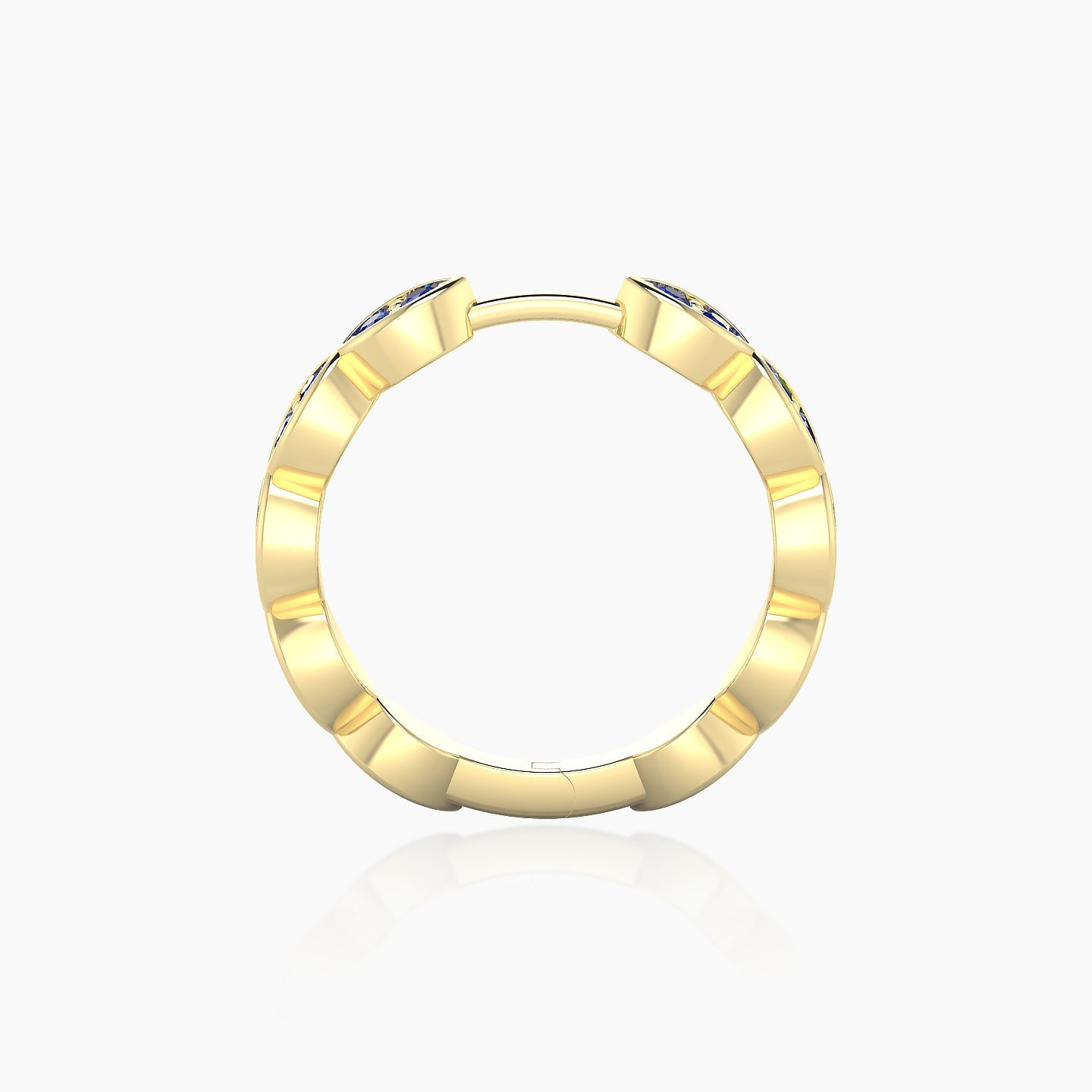 Hathor | 18k Yellow Gold 11 mm Sapphire Hoop Piercing